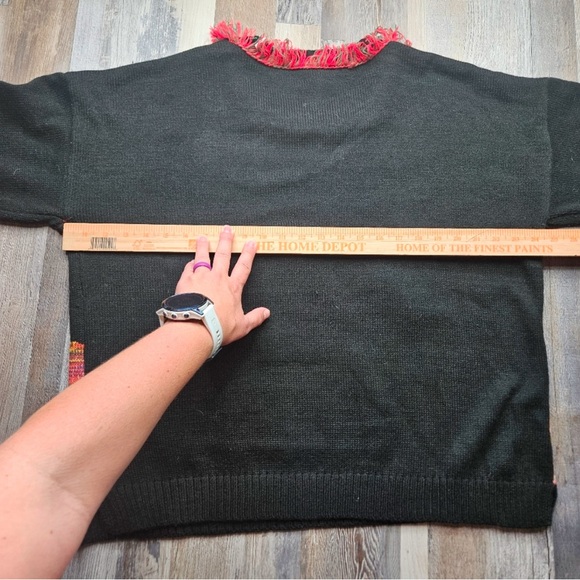 CHRISTMAS Sweater Women's XL (16-18) Feliz Navidad Chihuahua Dog in Sombrero - Picture 8 of 9